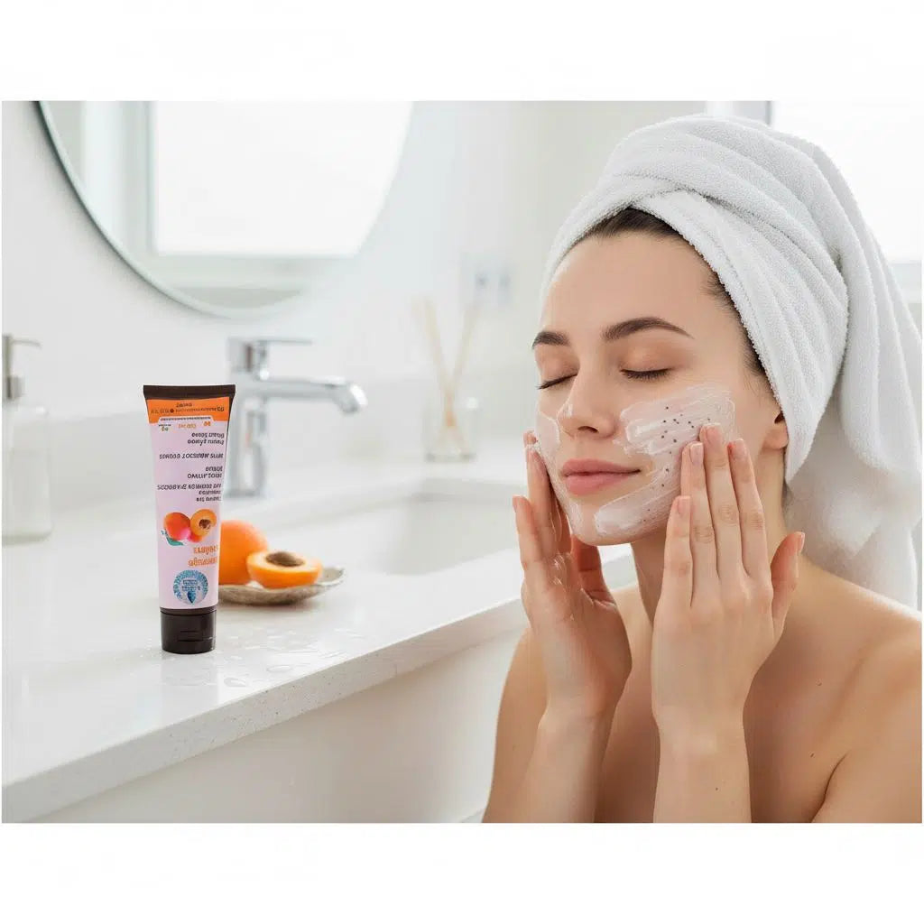 Gommage Visage Abricot Vegan - Éclat et Douceur Naturelle 100 ml - Enrichi en Extraits Naturels