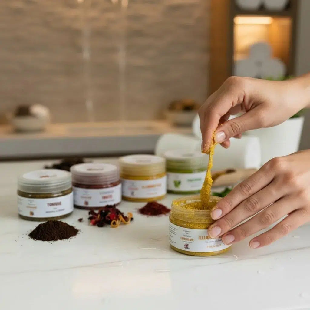 Gommage visage naturel au sucre – Plantes africaines, éclat et pureté