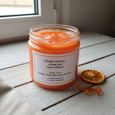 Gommage vitamine C visage à l’orange peel, exfoliant naturel éclat peau
