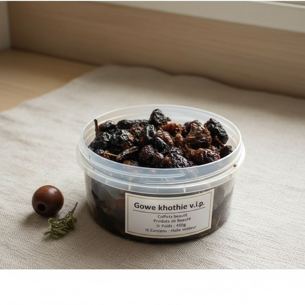 Gowe Khothie VIP coffret beauté artisanal et huile senteur alimentaire 450g