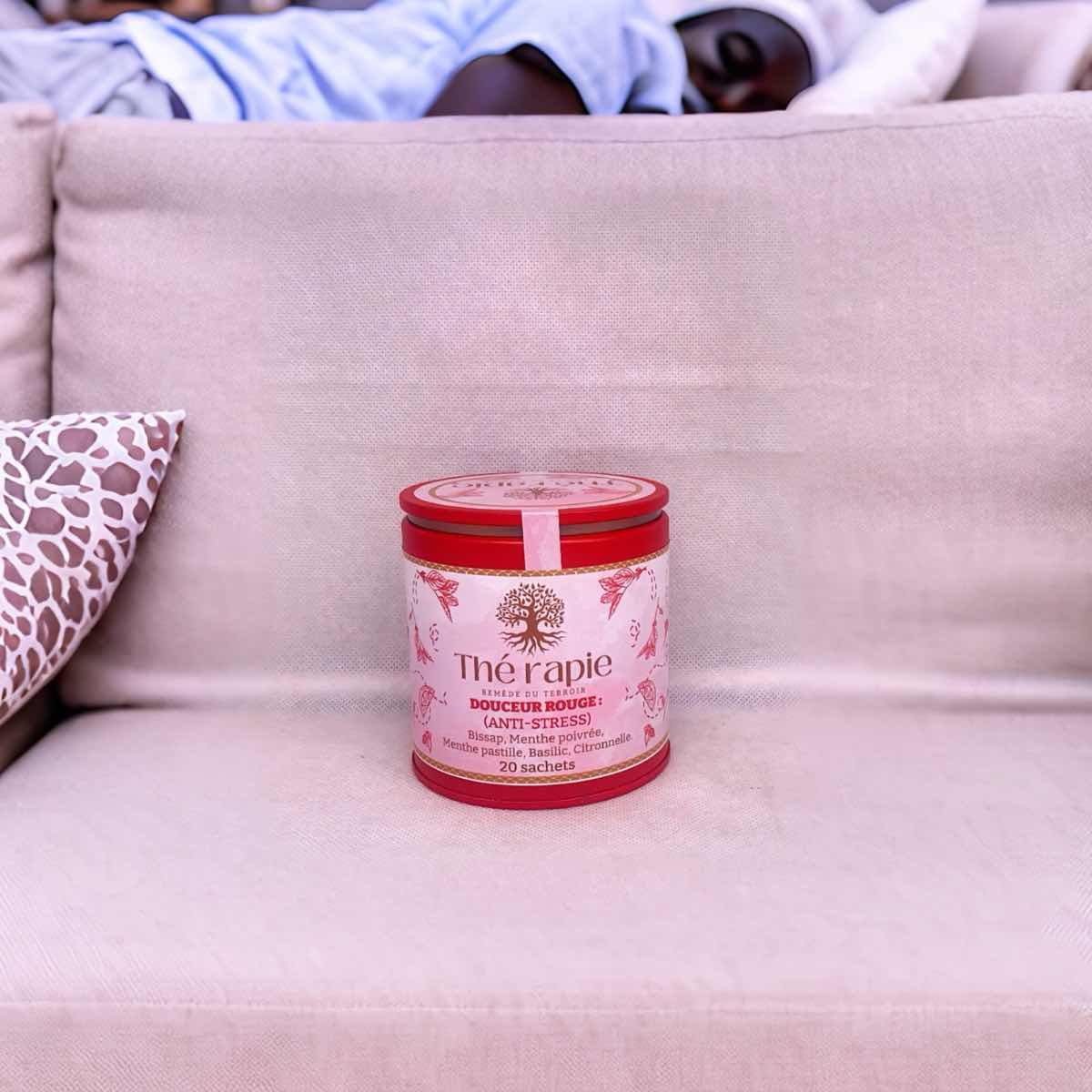 Infusion anti-stress Douceur Rouge – Tisane relaxation premium sénégalaise 146g