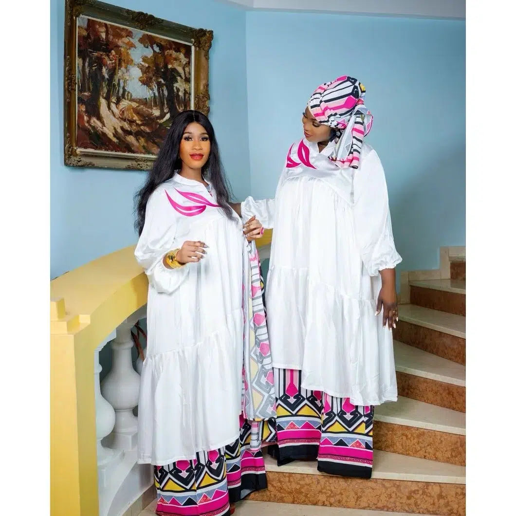 Ensemble tunique africaine femme patchwork chic – tenue élégante moderne