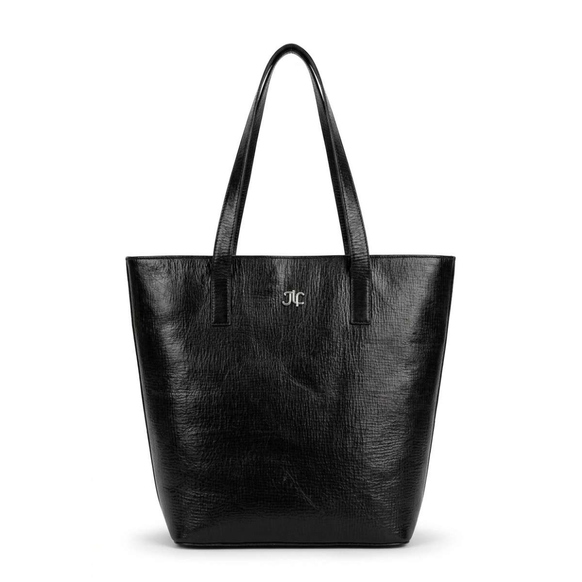 Sac cabas cuir femme noir et bleu cuir véritable