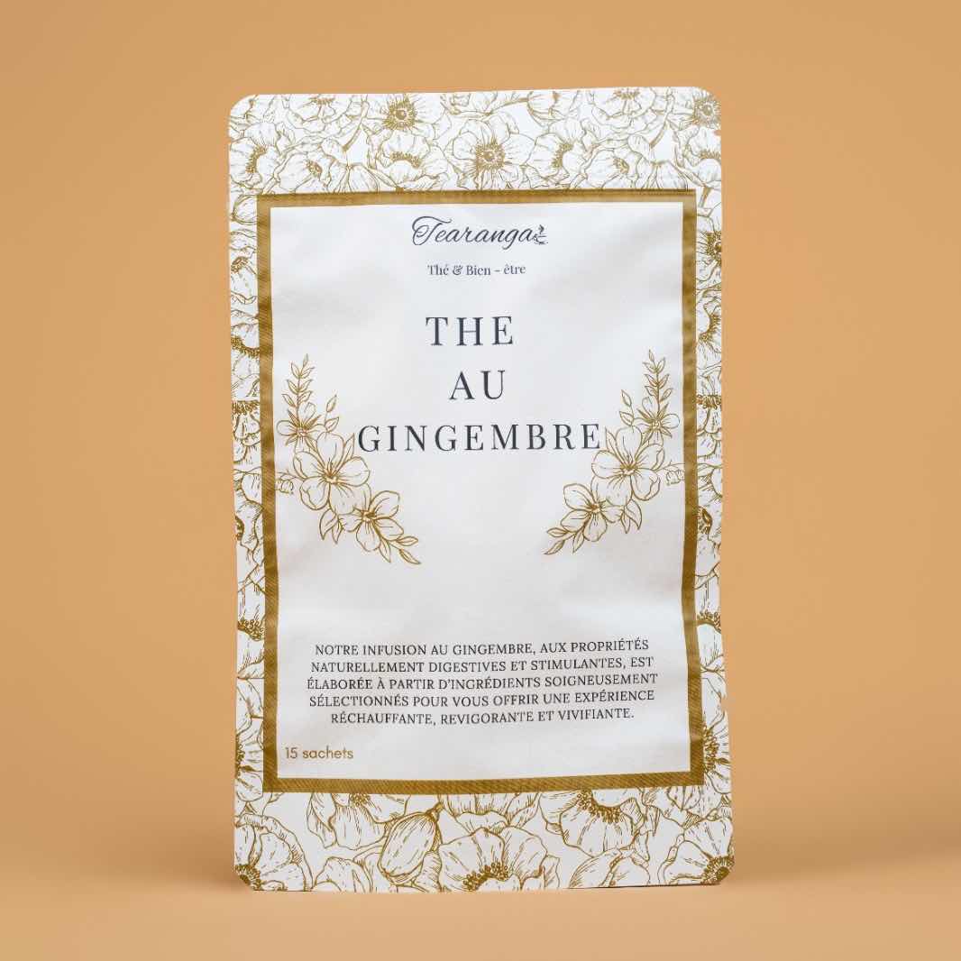 Thé au gingembre bio Tearanga – Infusion bien-être et digestion naturelle