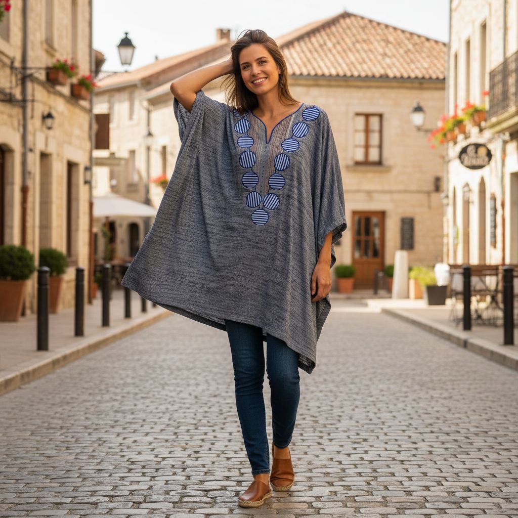 Haut lin femme bohème chic