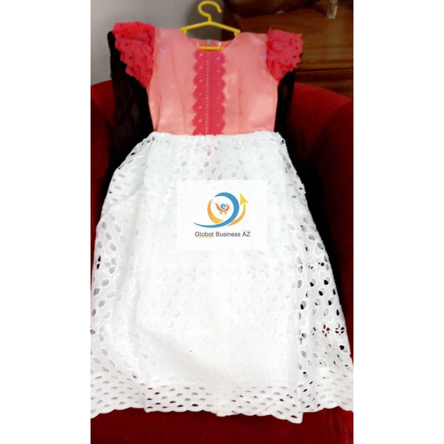 Robe cérémonie fille 3 ans blanche et saumon