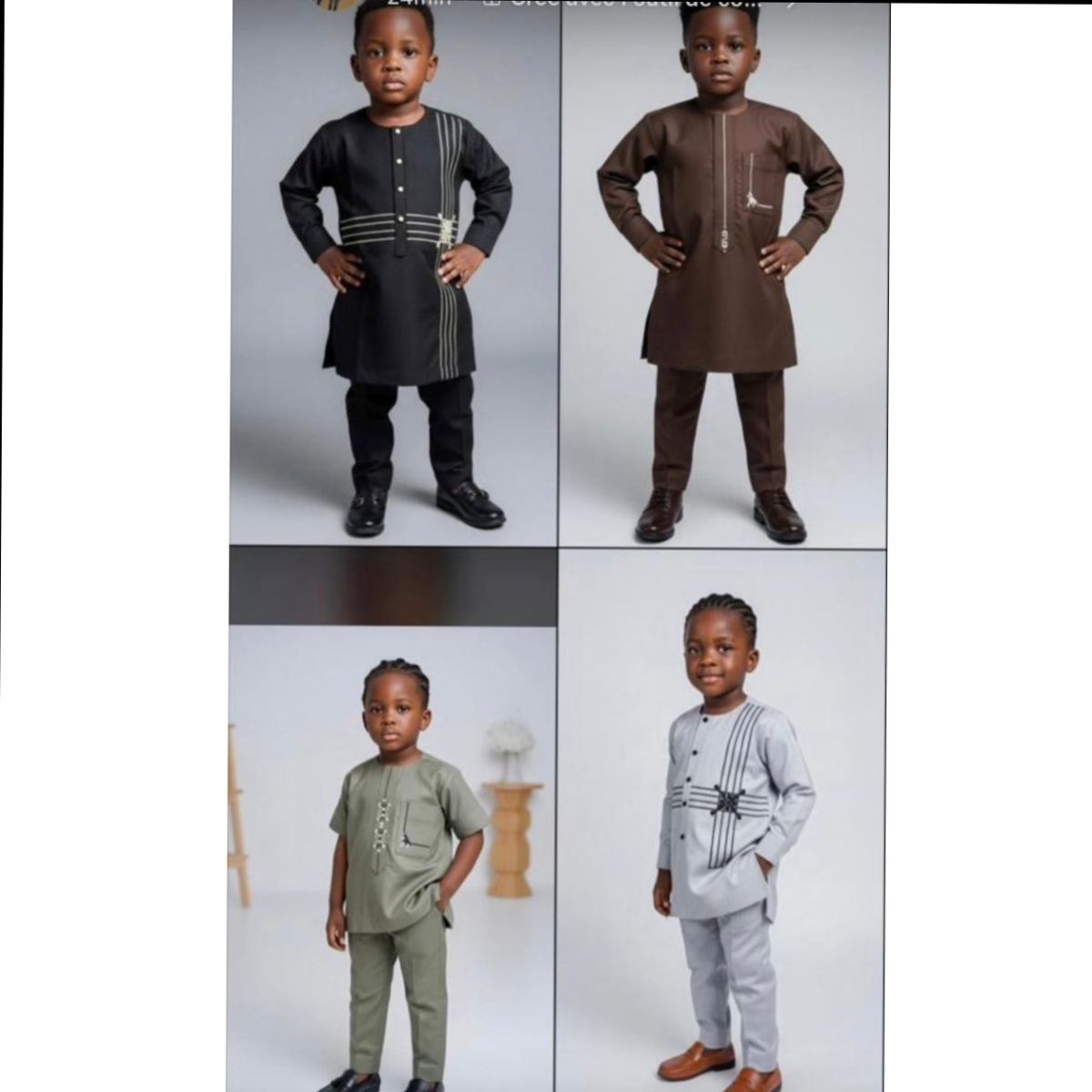 Tunique garçon traditionnelle bleu blanc rouge – tenue élégante cérémonie