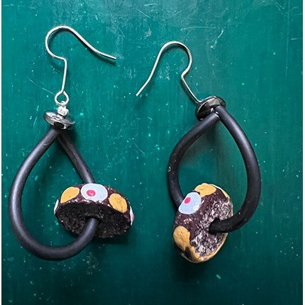 Perles de feu - Ensemble collier et boucles d'oreilles