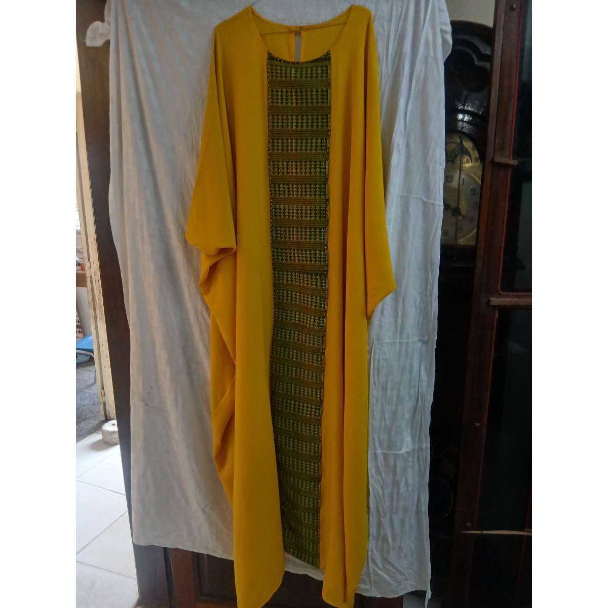 Boubou femme crepe élégant, robe africaine pagne tissé grande taille