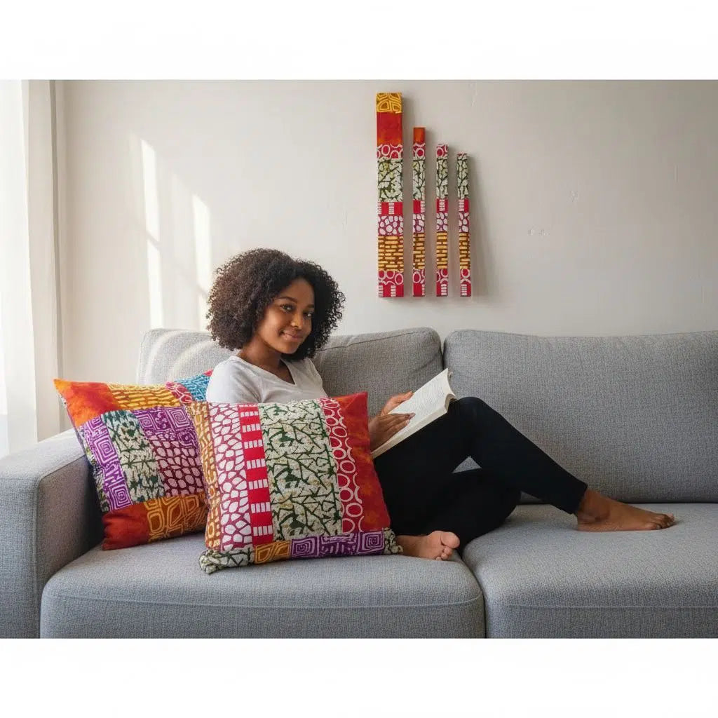 Housses de coussins wax 45x45 cm