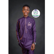 Ensemble costume africain garçon brodé, cérémonie et mariage élégant