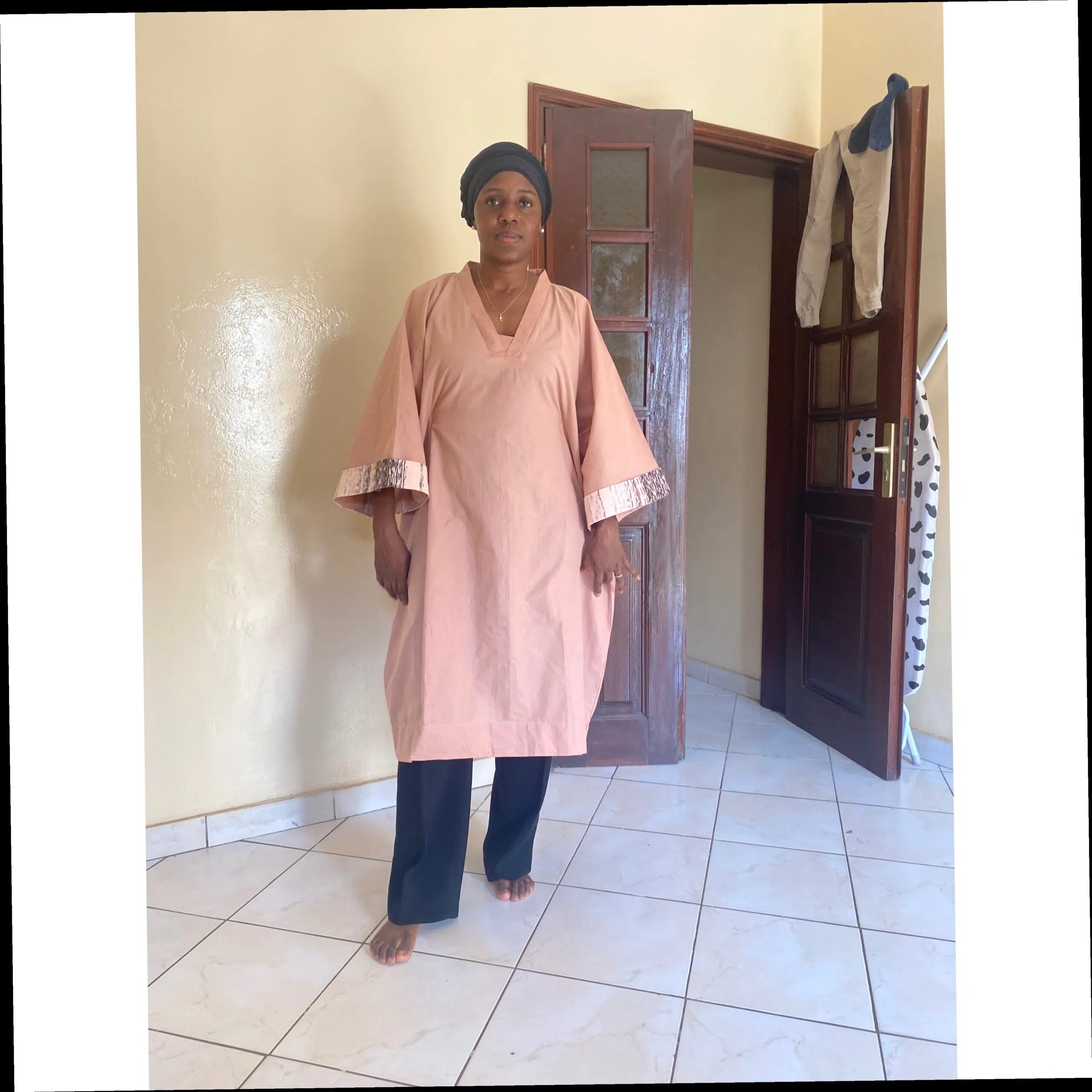 Tunique longue lin femme rose