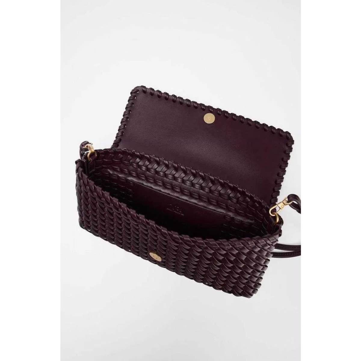Sac à main cuir noir tressé femme élégant, grand sac épaule chic