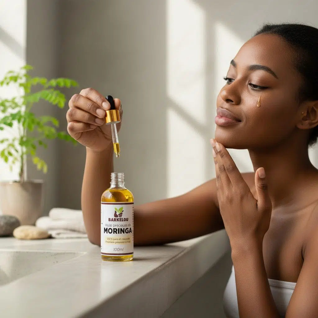 Huile de moringa pure 100ml bio, visage, cheveux et soin beauté