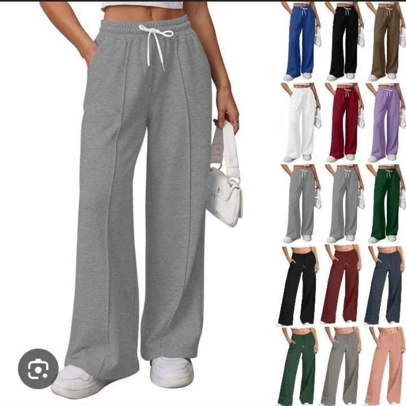 Pantalon jogging femme large et confortable, coton fluide, toutes couleurs
