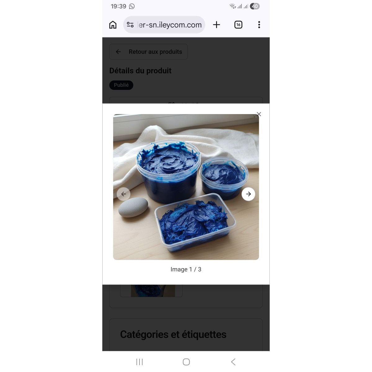 Savon bleu nuit visage et corps, hydratant nila bleu et huile d’argan
