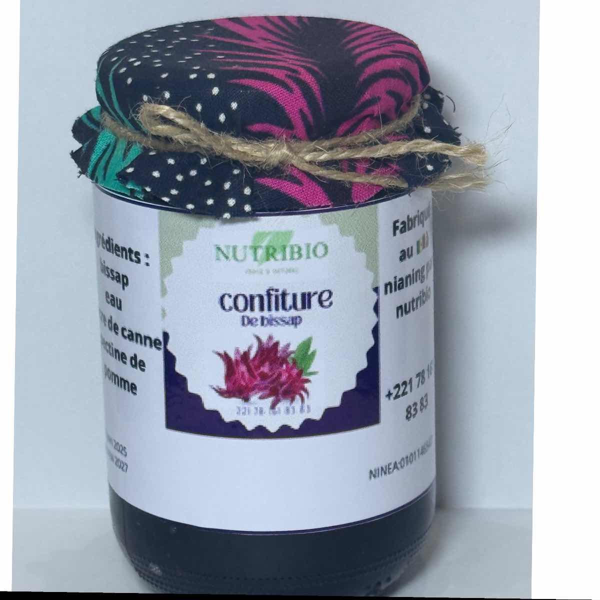 Confiture de bissap artisanale bio 200g – Saveur exotique et naturelle