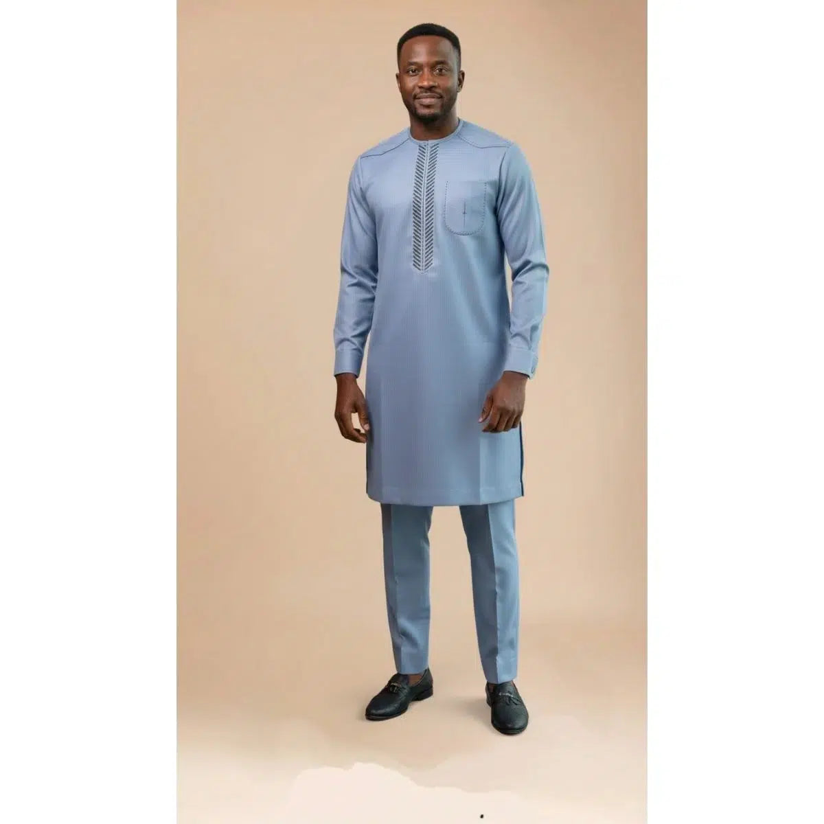 Ensemble homme élégant bleu ciel – Tenue traditionnelle et costume cérémonie