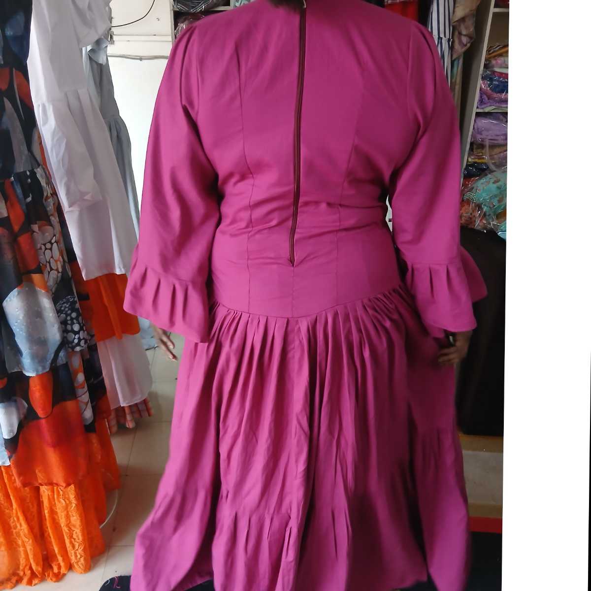Robe femme coton ample et élégante, style bohème chic, été ou bureau