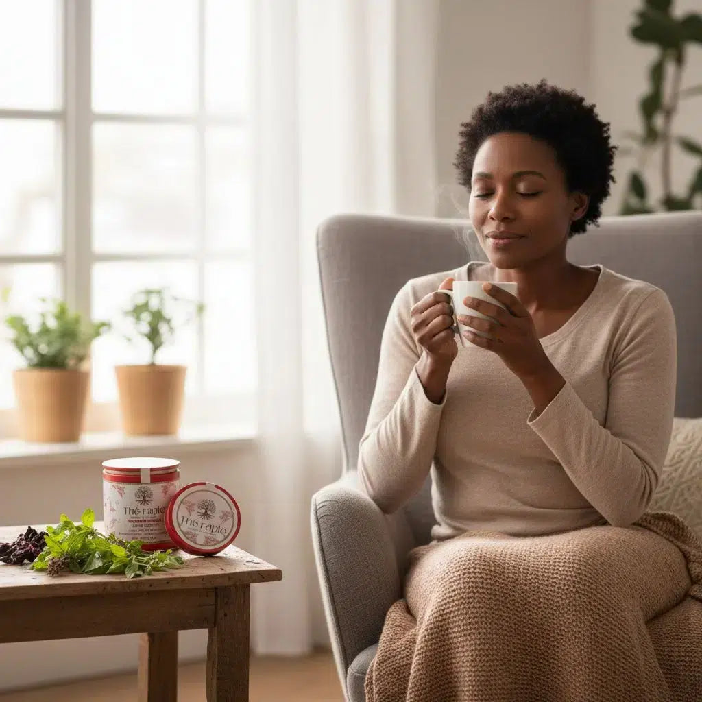 Infusion anti-stress Douceur Rouge – Tisane relaxation premium sénégalaise 146g