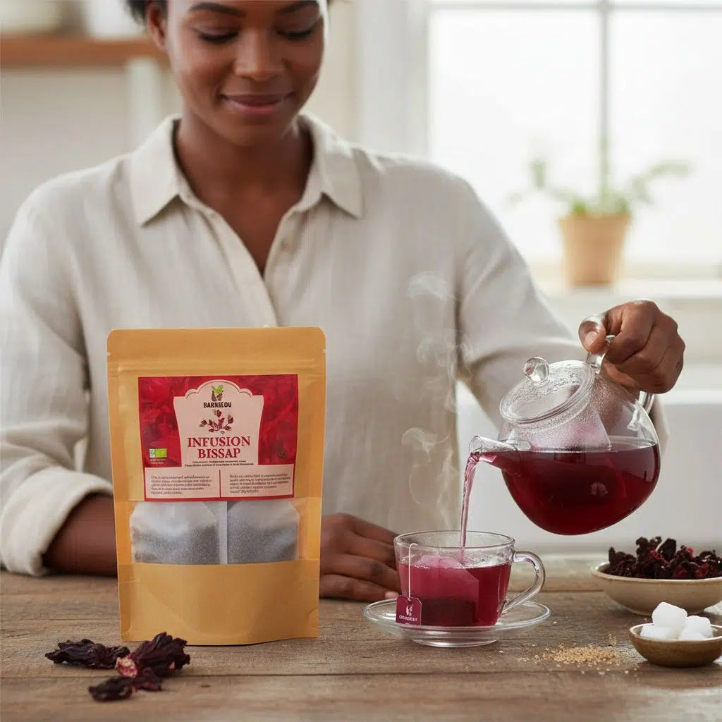 Infusion Bissap Bio 20 Sachets – Tisane Hibiscus Santé Naturelle