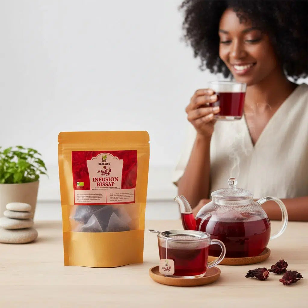 Infusion Bissap Bio 20 Sachets – Tisane Hibiscus Santé Naturelle