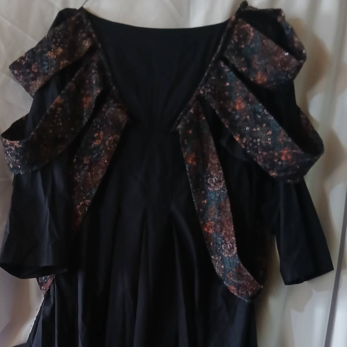 Robe lin femme élégante avec pagne tissé, colorée