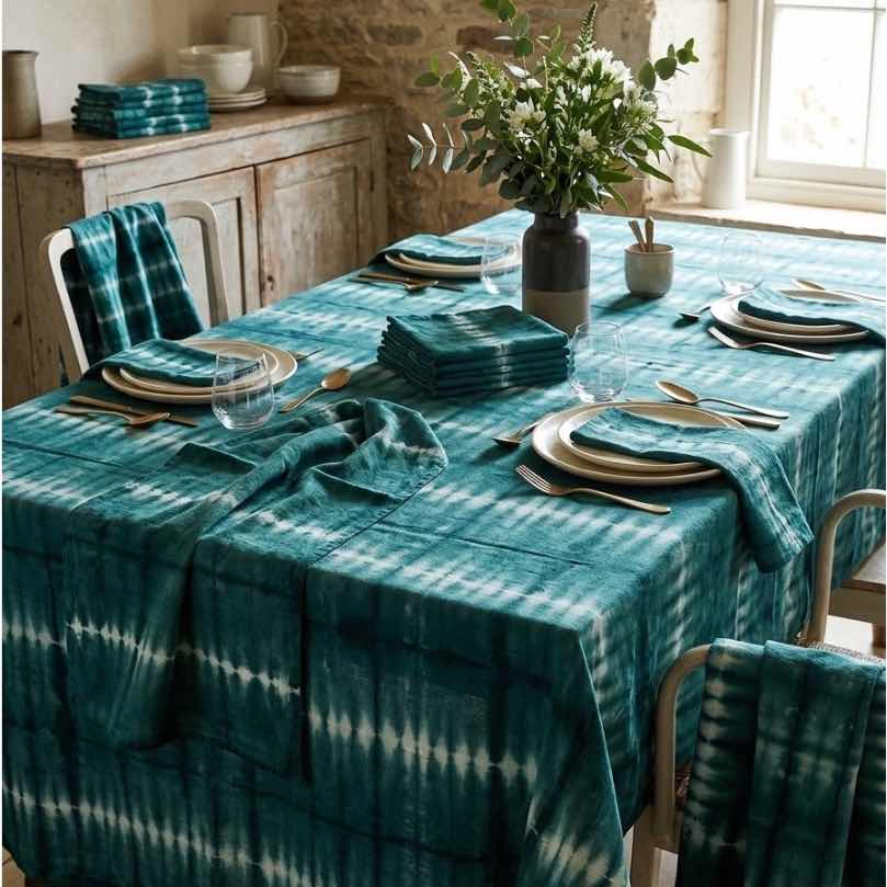 Des nappe a table et des draps