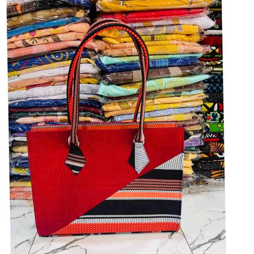 Sac à main femme ethnique bleu rouge orange, grande capacité bohème élégant