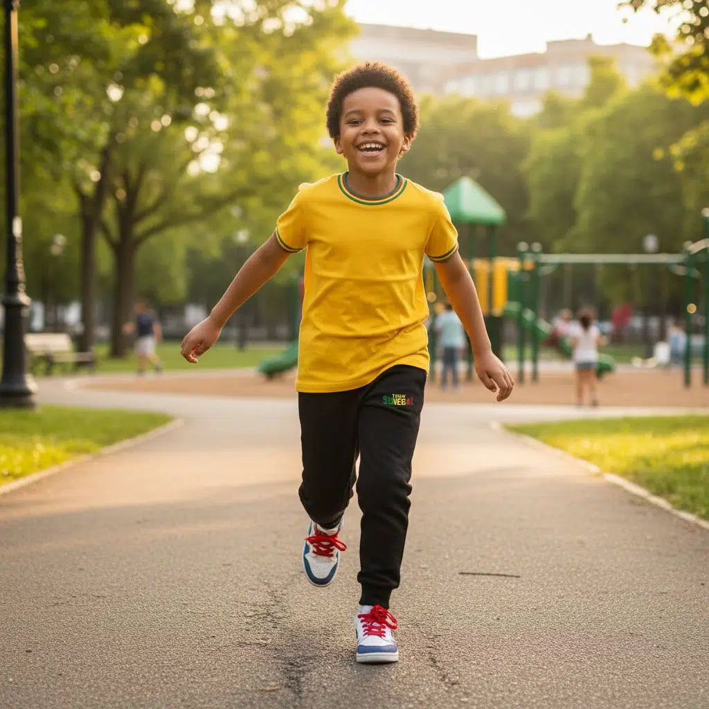 Jogging enfant Senegal – Survêtement garçon coton, confortable et stylé
