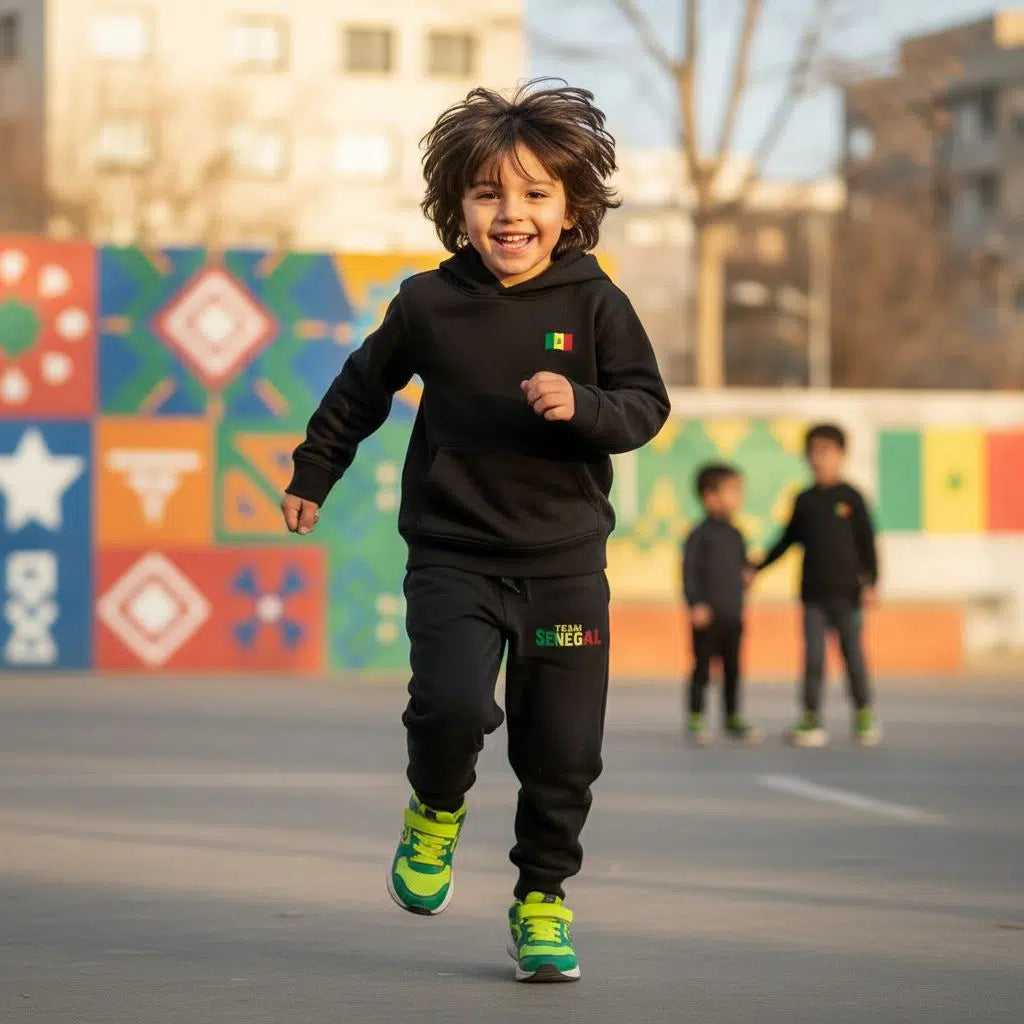 Jogging enfant Senegal – Survêtement garçon coton, confortable et stylé