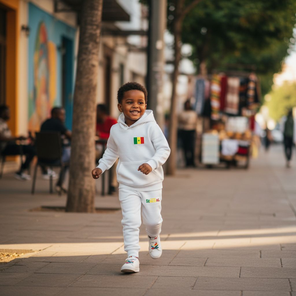 Jogging Team Senegal Enfant – Ensemble Sport Garçon Supporter, Coton Confort