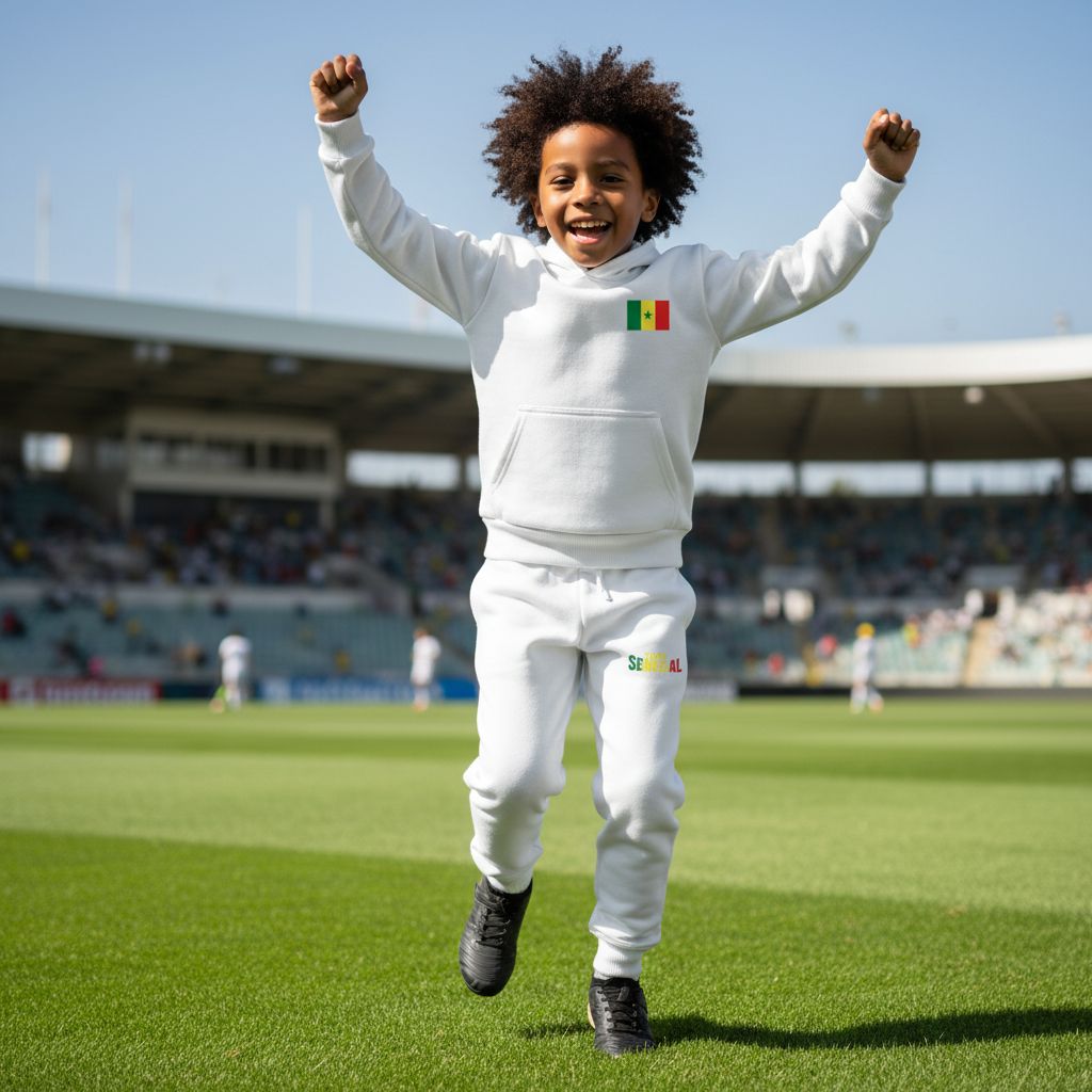 Jogging Team Senegal Enfant – Ensemble Sport Garçon Supporter, Coton Confort