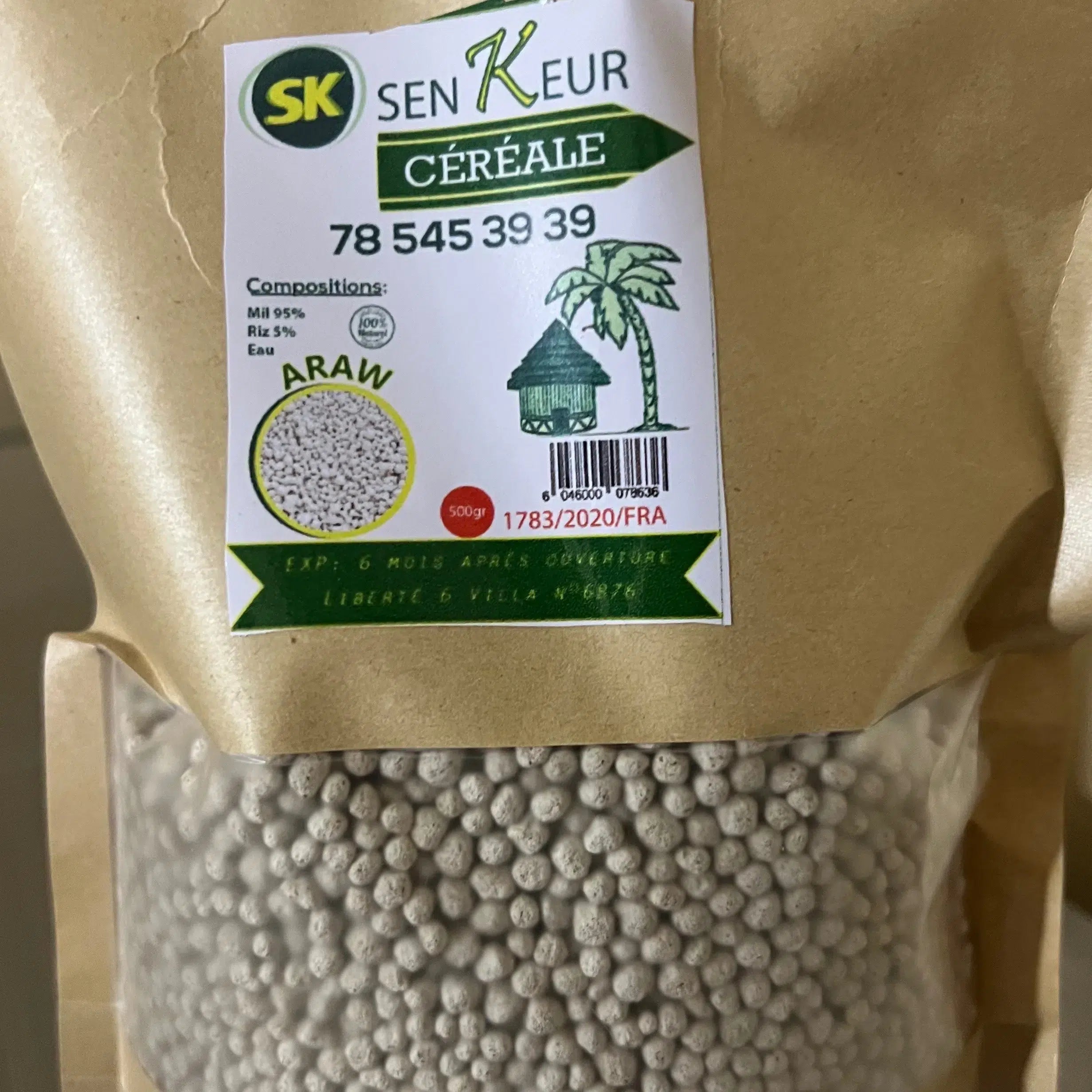 Araw sec – Céréales naturelles mil et riz bio, fondé sénégalais 500g