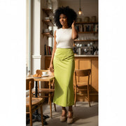 Jupe longue femme Givenchy verte olive, élégante et confortable, taille haute