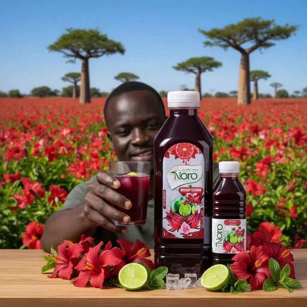 Jus de bissap rouge 1L – Boisson hibiscus naturelle, detox et rafraîchissante