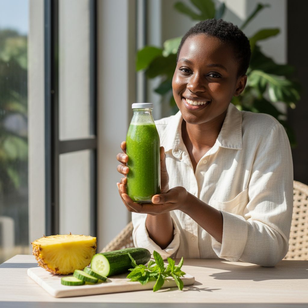 Jus de fruits naturels pressé à froid COOL GREEN 300 ml – frais et detox