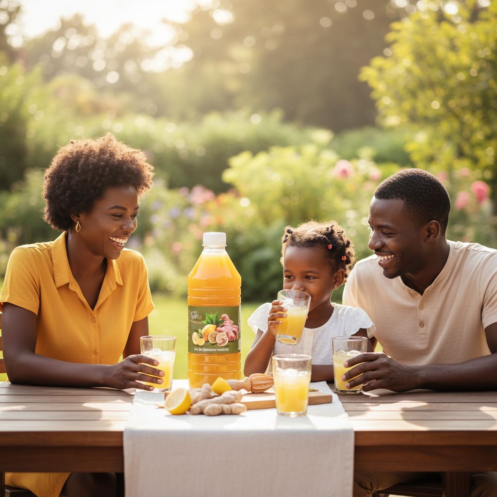 Jus de gingembre naturel 1L – Boisson santé artisanale, digestion &amp; énergie