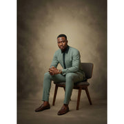 Ensemble costume homme vert sauge élégant coupe ajustée cérémonie chic