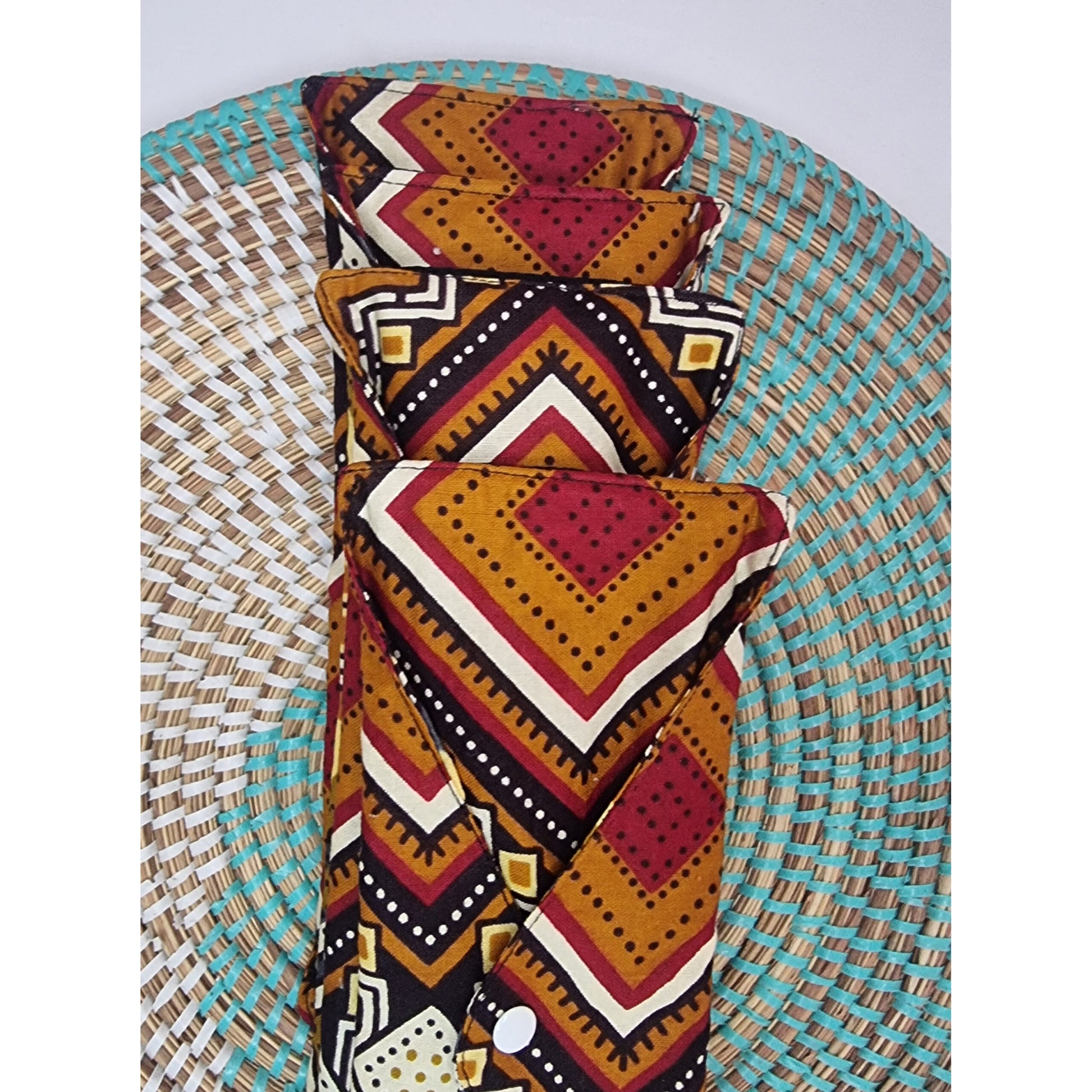 Kit de 5 serviettes hygiéniques réutilisables Nopalé en coton bio écoresponsable