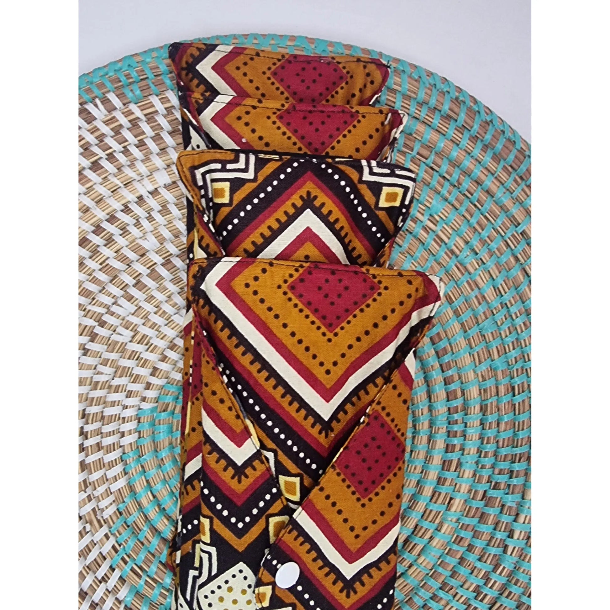 Kit de 6 serviettes hygiéniques réutilisables Nopalé en coton bio écoresponsable (