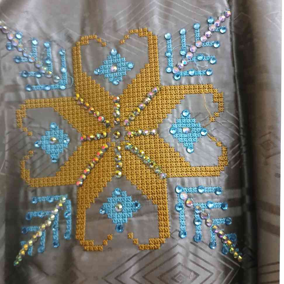 Boubou geztner dentelle bleu, robe africaine élégante femme cérémonie