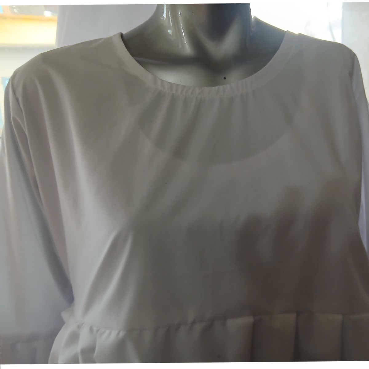 Robe Femme Coton Blanche Orange - Élégance et Confort Fusionnés