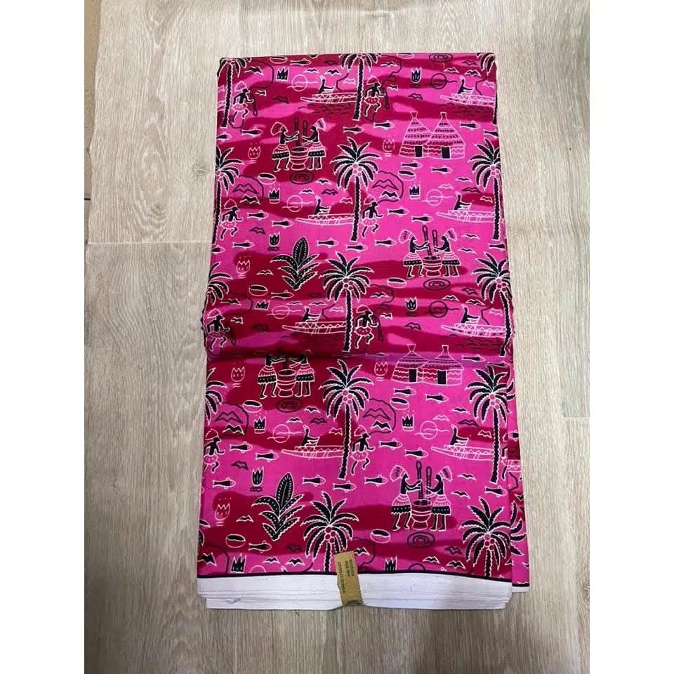 Tissu africain imprimé wax coton – Motifs traditionnels