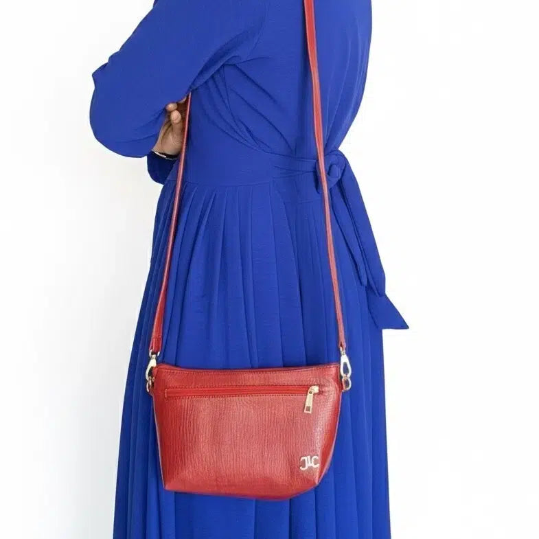 Pochette cuir femme bandoulière amovible effet