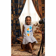 Robe Laicha afro-moderne en coton et bogolan