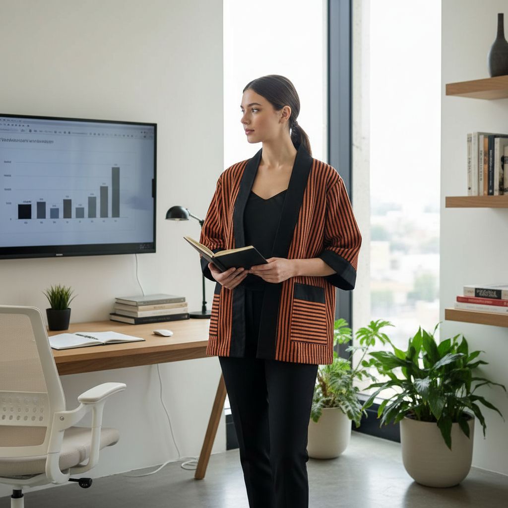 Kimono coton femme long rayé orange noir - Élégant et confortable 2024
