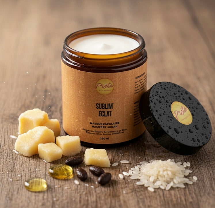 Masque Capillaire Sublim’Eclat cheveux texturés Karité, Cacao, Argan, Ricin & Pastèque