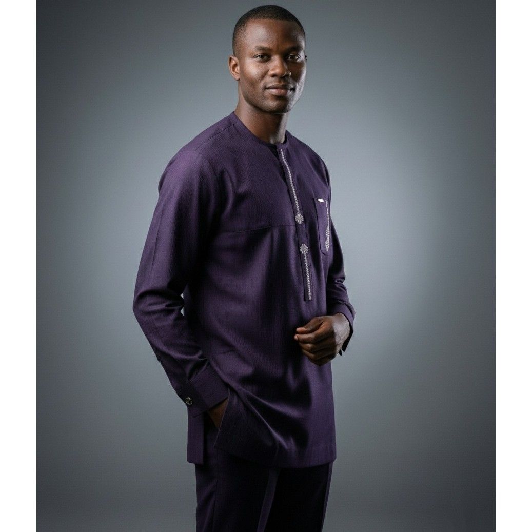 Ensemble homme violet chic et moderne – Costume 2 pièces élégant cérémonie