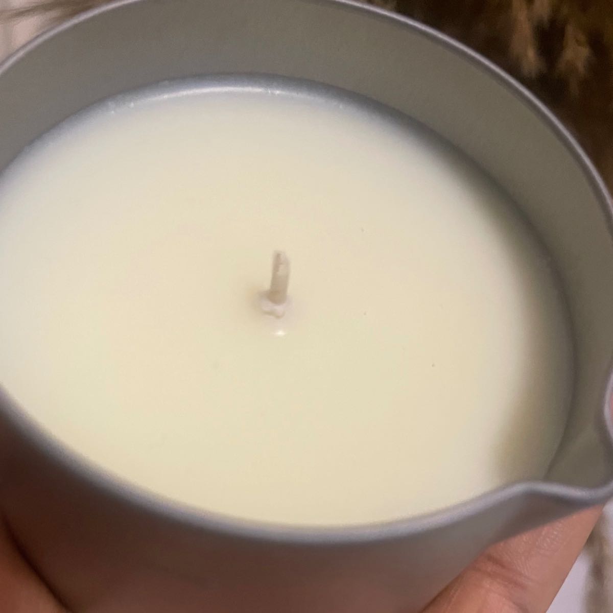 Bougie de massage camomille et menthe basilic naturelle, bien-être relaxant
